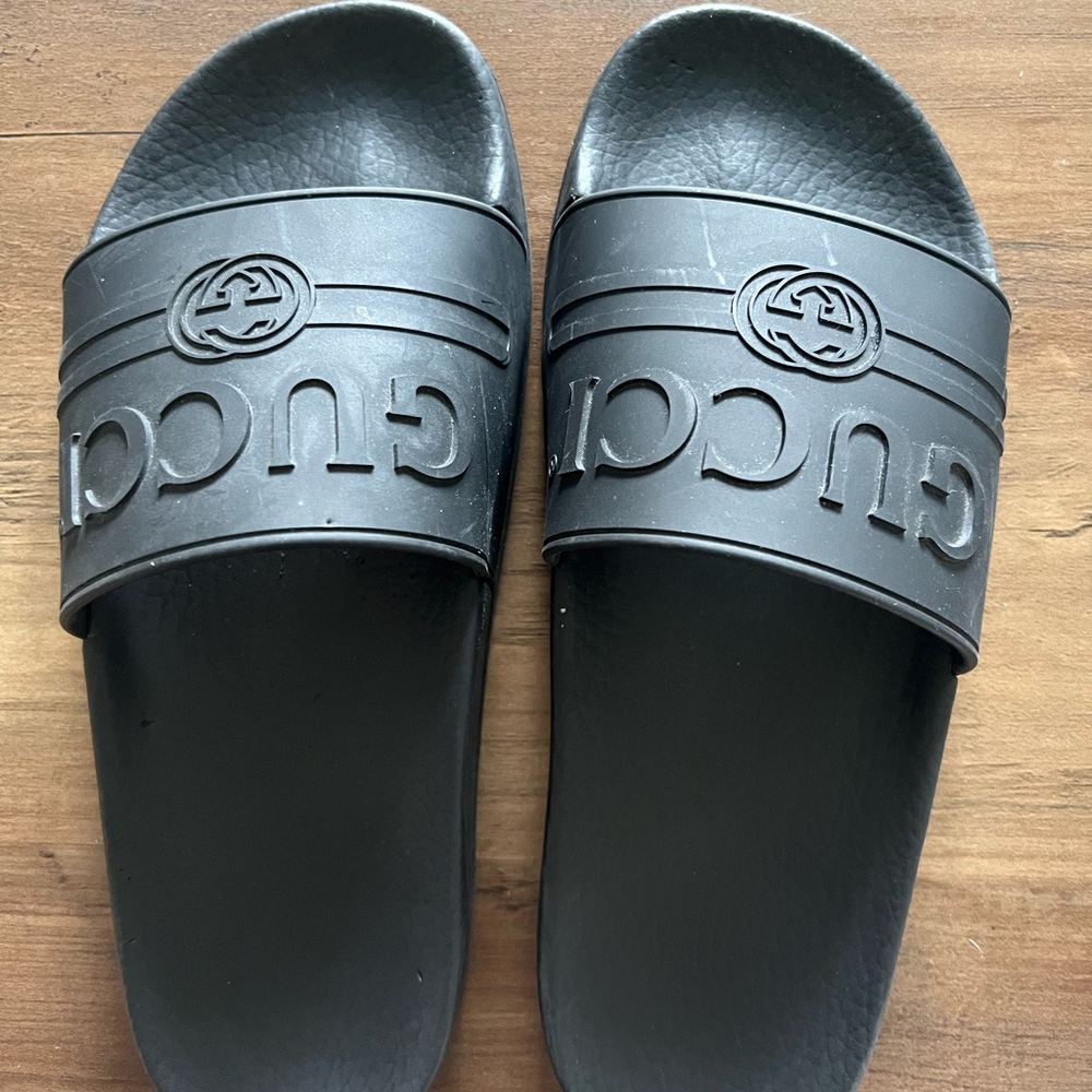 Black Gucci Slides